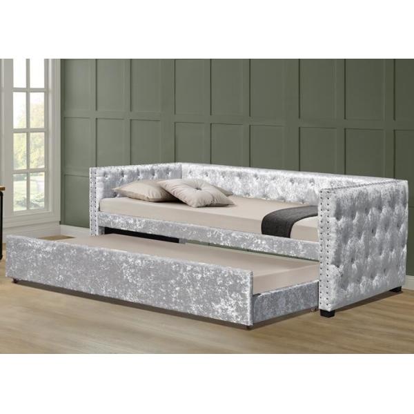 Crush Velvet Upholstered Trundle Daybed