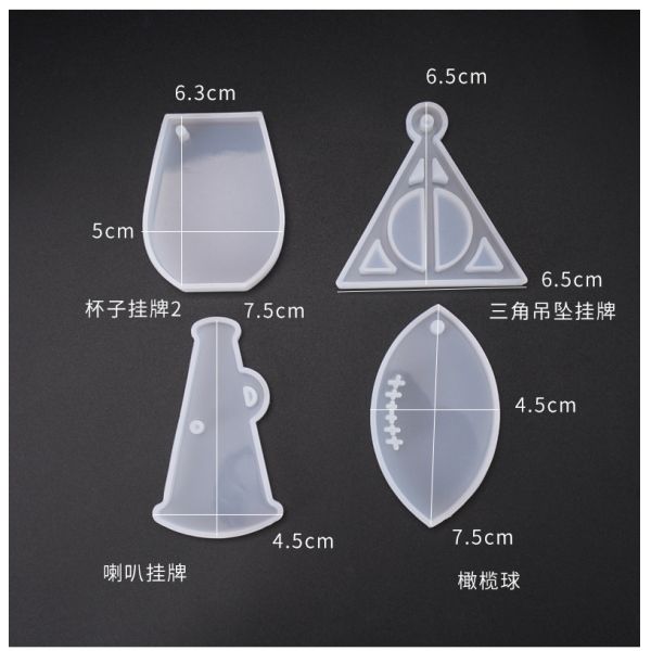 DIY crystal dropper mold hanging whale deer head cup decoration pendant hanging silicone mold