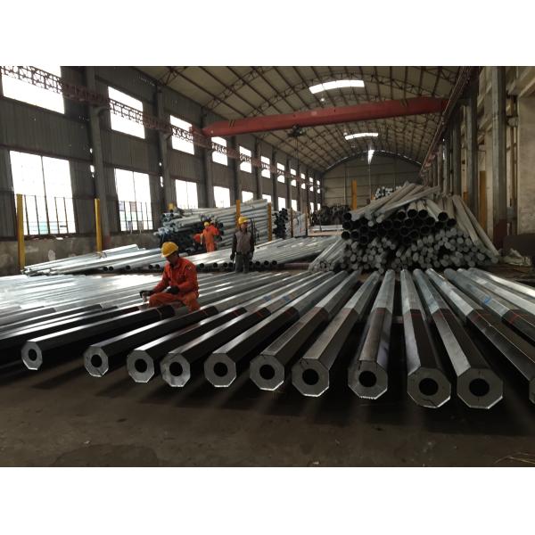 110kv Galvanization ASTM A123 Steel Electrical Poles