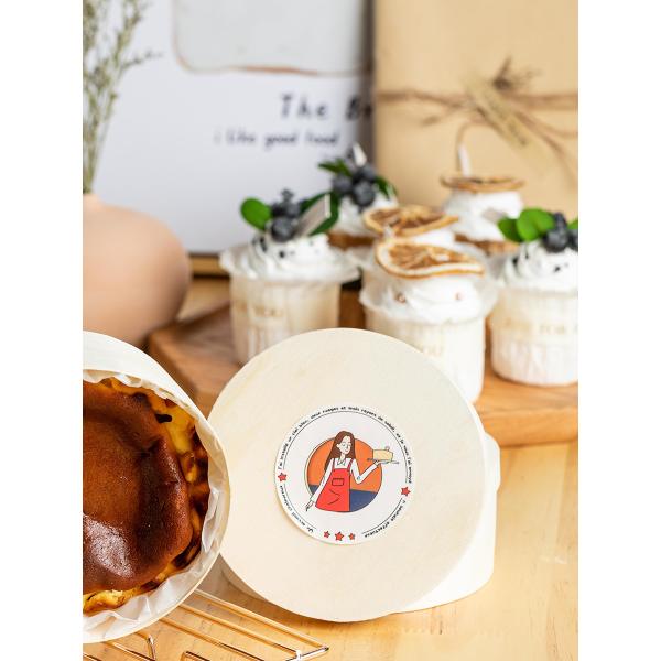 Custom Logo Poplar Bark or Custom Round Wood Veneer Fruits Container for Eco-friendly