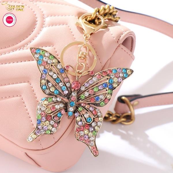 Hot  Sale Custom Koala Pink Bear Tree Charm Lovely Jewelry Keychain Anime Shiny Gold Cute Animal Tiger Key Ring For Women Bag