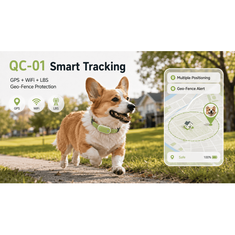 OEM ODM 4G Pet GPS Tracker Waterproof Smart Locator with Geo-Fence Alert App Tracking and Magnetic Charging