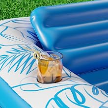 Inflatable Tanning Pool Lounger Float, Sun Tan Tub Sunbathing Raft Floatie Toys Water Filled Tanning Bed Mat