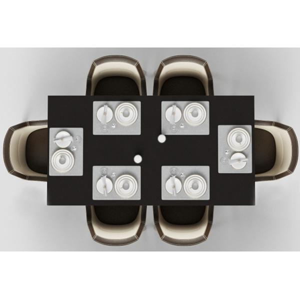 Leather Upholstered Contemporary Lounge Chair European Style Dining Room Use