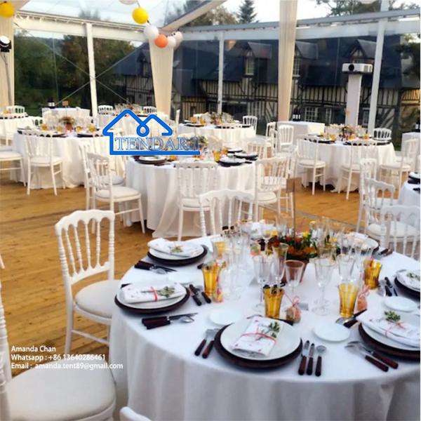 Family Gathering Party Marquee Tents Galvanized Framework PVC Fabric Clear-Span Canopy Structure