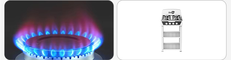 Kitchen Four Burner Gas Stove Table Top Stainless Steel Cook Stove Iron Sheet Sprayed