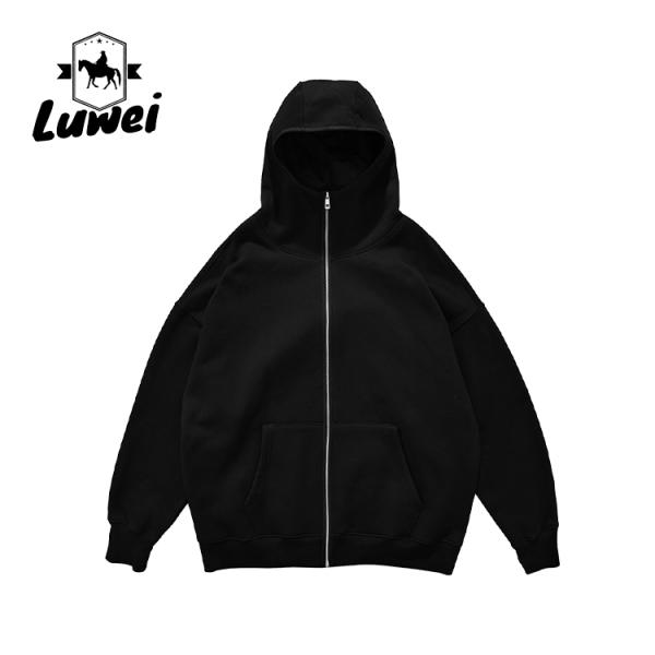 Unisex Heavyweight Cotton Hoodie Pullover Oversized Male Blank Sweatshirts