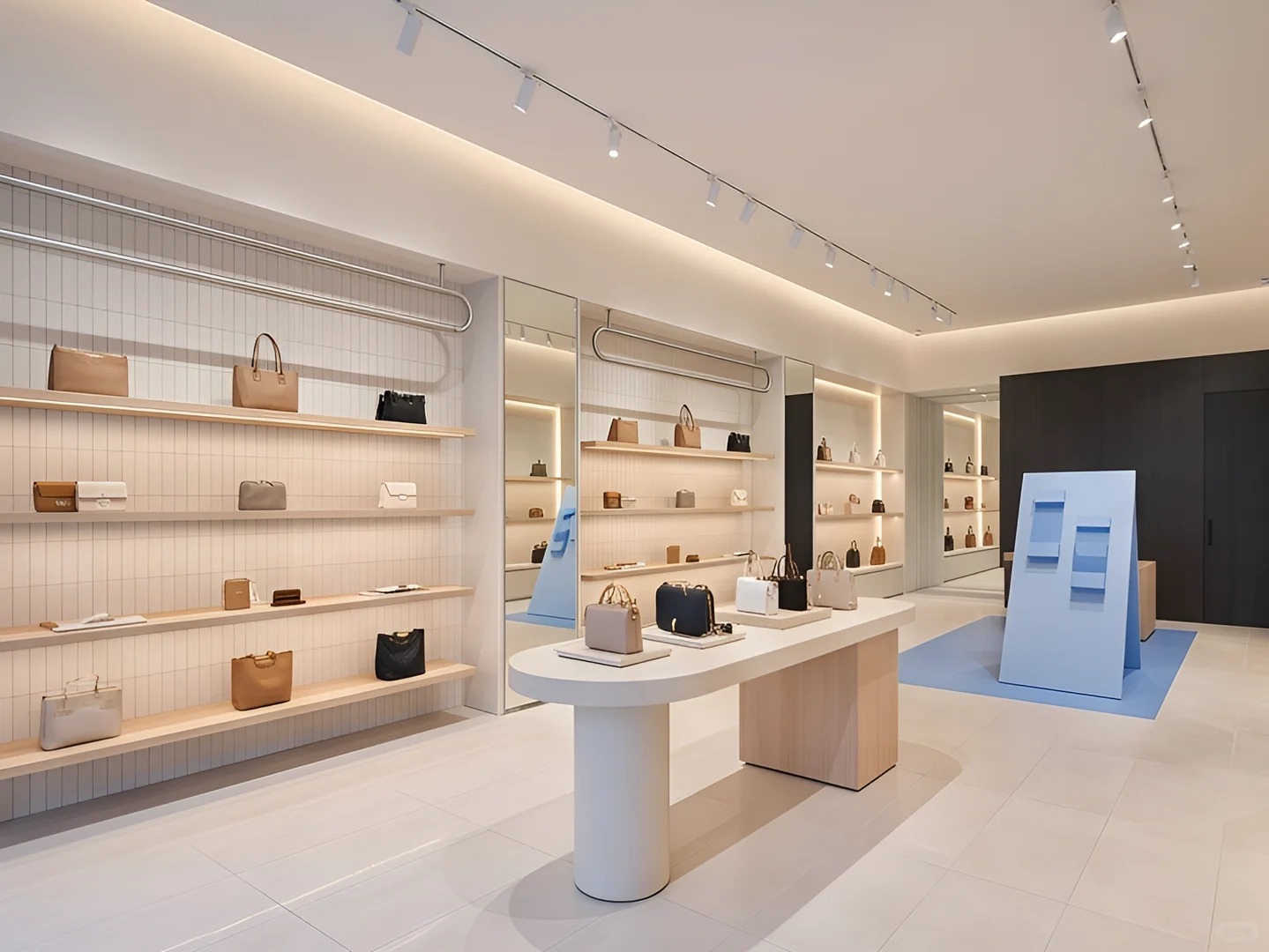 MDF Metal Showcase Luxury Powder Coated OEM Furniture Wall Showcase