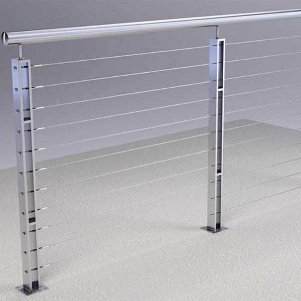 Stainless Steel Cable Wire Balustrade For Stairs / Balcony Railing