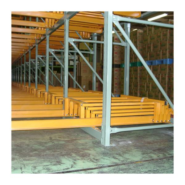 5 Layer Industrial Steel LIFO Push Back Racking 4000kg/level Customized Heavy Duty Pallet Rack