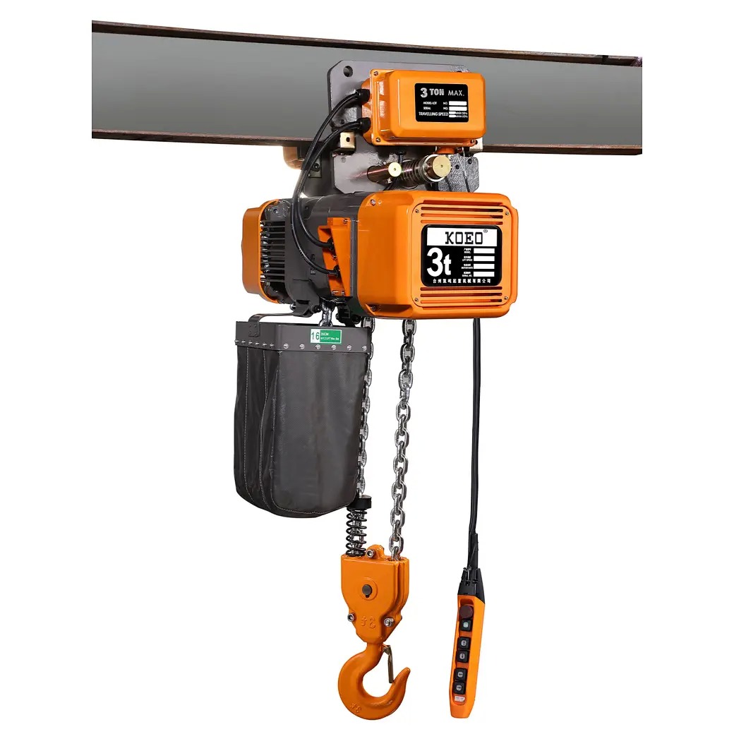 Double Chain 3 Ton Electric Hoist Single Speed Chain Electric Hoists Traveling Type EQ03-02Y