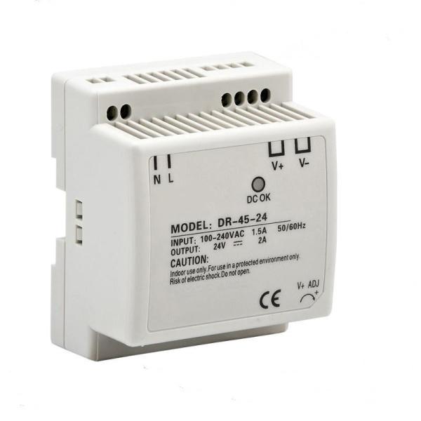 DR-45-24 single output DIN rail power supply 48W 24V 2A