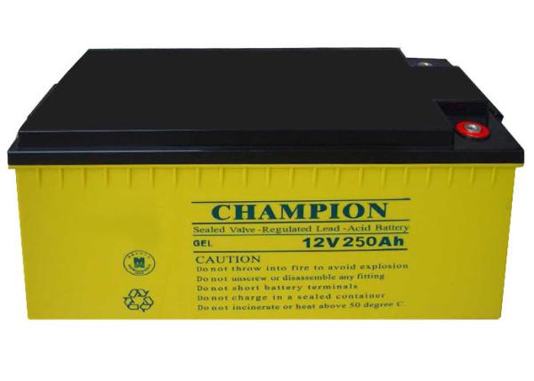 China Champion Battery  12V 250AH NP250-12-G Sealed Lead Acid GEL Battery, Solar Battery, Deep Cycle Battery