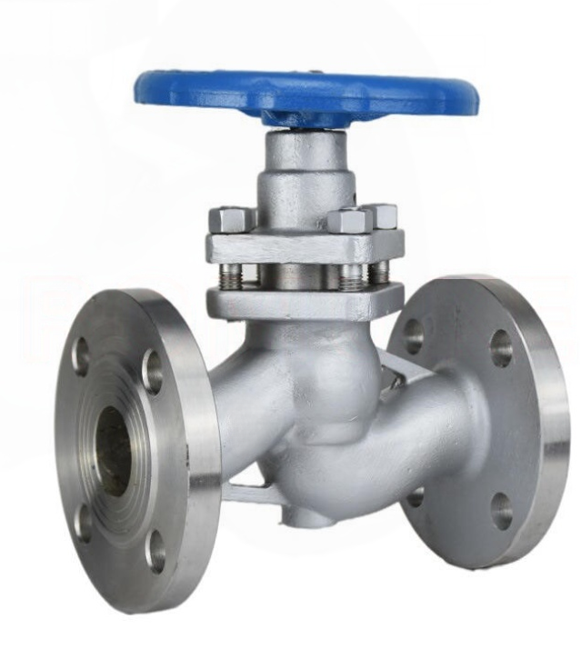 CF8 Stainless Steel Flanged Plunger Globe Valve Straight Type Chemical Corrosion Resistant Stop Valve
