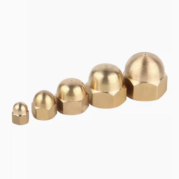 M8 M10 M6 H59 H62 Metal Hexagon Acorn Nut Yellow Brass Copper Bronze DIN1587