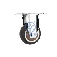 Les roues de meubles de 1,5 pouces ont fixé le type roues en caoutchouc de roulette de Thermplastic pour des chariots de cuisine