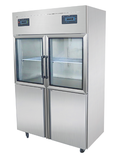 Air Cooled Double Temperature Commercial Restaurant Supply Refrigerator with Foor Doors