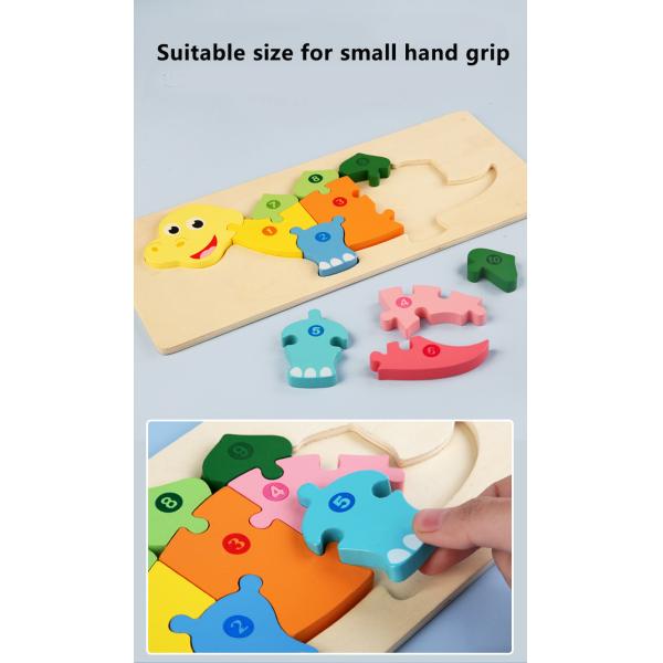 DIY Children Early Education Cognitive Toys Animal 3D Stereo Clasp Puzzle
