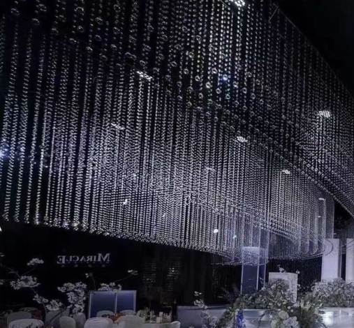 Чистый К9 Кристальный люстра Призму лампа Восьмиугольник Кольцевая цепь Рождественский свадебный подвесок