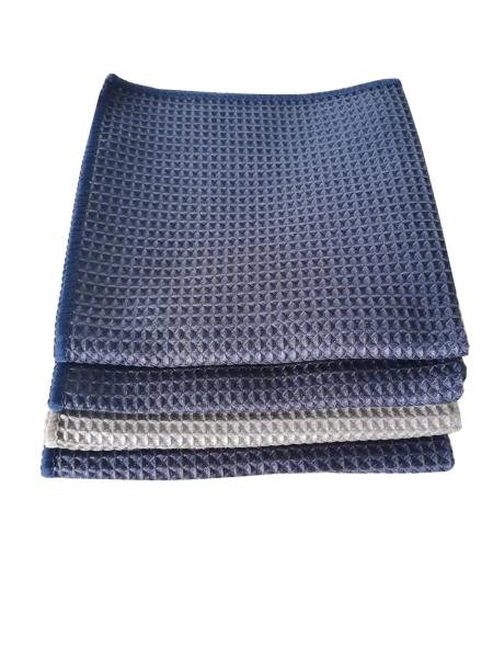 Water Absorbent Waffle Weave Kitchen Towel Dish Cloths Navy Color
