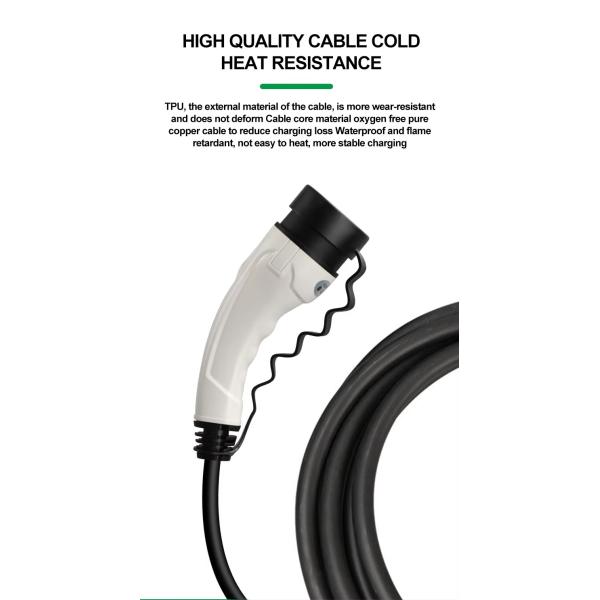 22KW 32A 3Phase Electric Vehicle EV Charging Plug Adapter Type 2 To Type 2 EV Cable