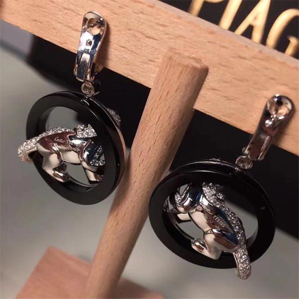 C Earrings full of diamonds leopar  white gold yellow gold rose gold diamond earring  Jewelry factory in Shenzhen, China