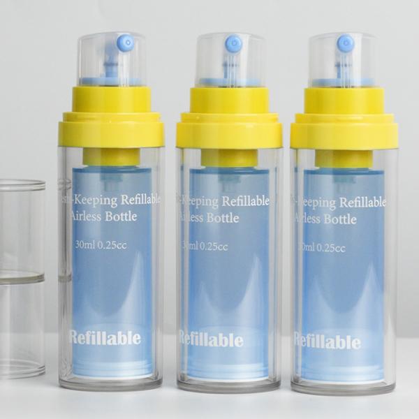 Manufacturers Double-Wall PET Bottle Refillable Fresh-Keeping 30ml Airless Pump Bottle