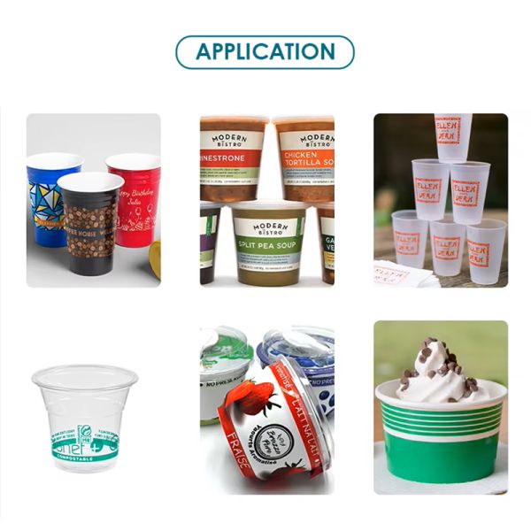 High Quality Semi Automatic Desktop Tapered Labeling Machine Coffee Juice Snack Conical Cups Label Applicator Machine