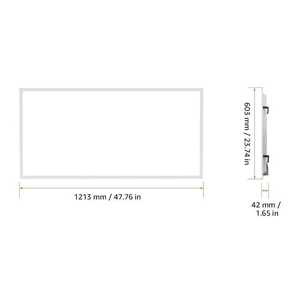 2x4 50W Flat LED Panel Lights 6500 Lumens 5000K Aluminium Alloy PMMA Material