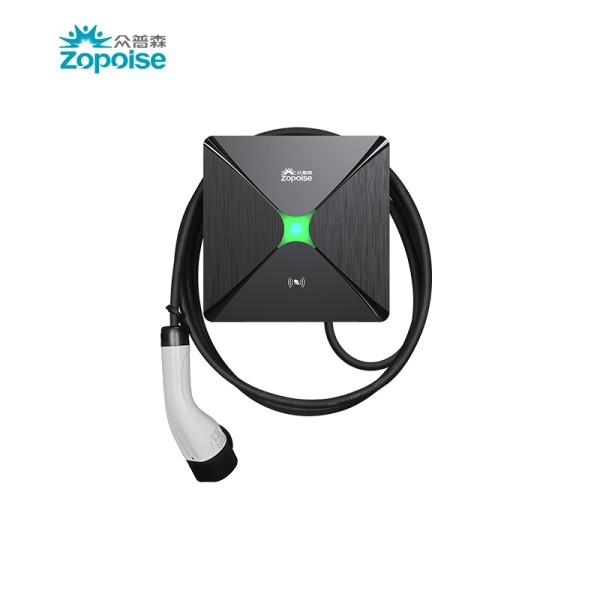 ZB23 Wallbox EV Charger Design With 4.3 Inch Screen Real Time Monitoring