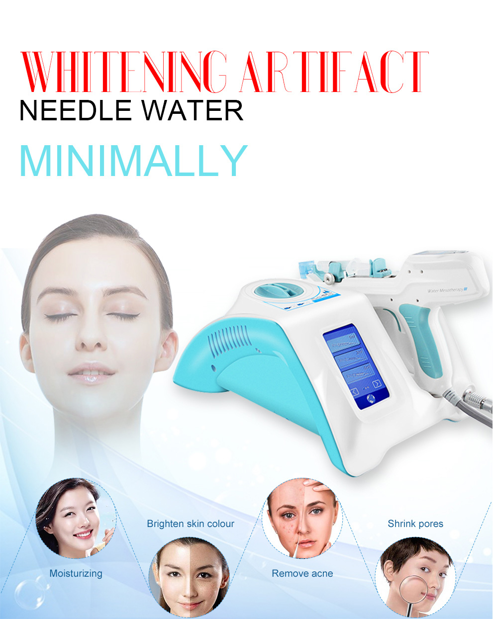 Кожа Moisturizing портативная Meso машина кожи с иглой