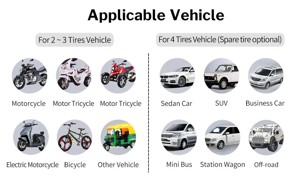 Car BL8 Wireless Internal TPMS Sensor with Chargeable Receiver Keychain and Mobile APP Compatible with Android & IOS