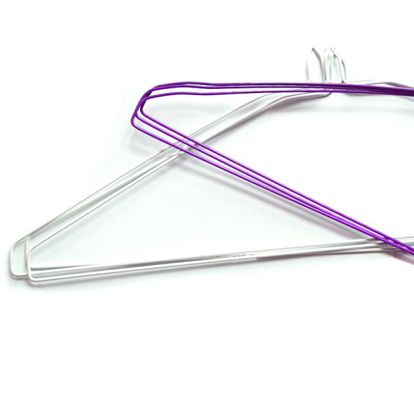 2.1mm 16 Inch Laundry Wire Hanger Heavy Duty Powder Coated White