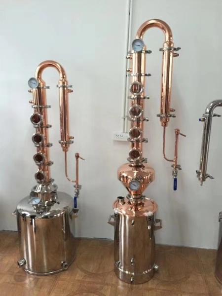 Red Copper GHO 50L 100L 85 Degrees Copper Alcohol Column Distillation Alcohol Stills