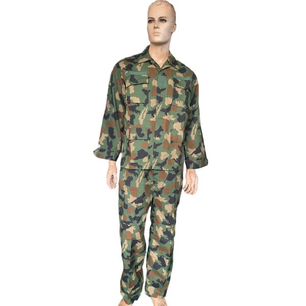 Outdoor BDU Military Uniform Breathable Camo Work Suit Polyester Cotton Fabric