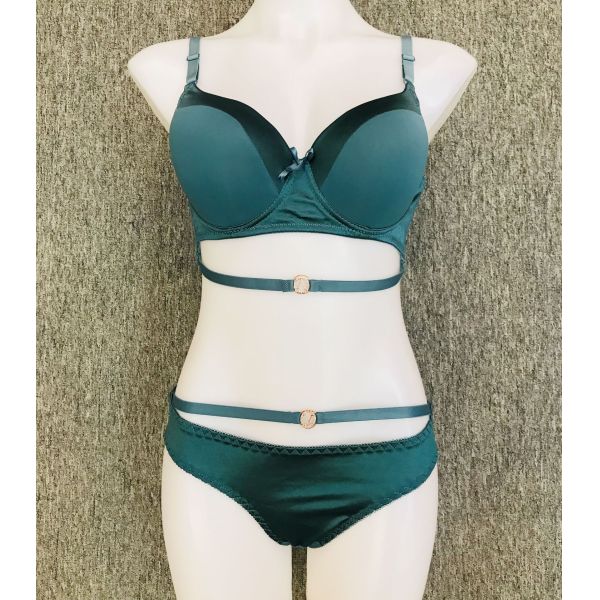 Rhinestone Underwire Bra Set Ice Silk Comfort Summer Large Size 38-44C Women Bra Set High Quality Wholesale Set Lingerie Women