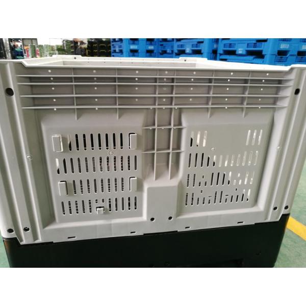 Wholesale large bulk storage box pallet  foldable plastic pallet box for fruits and vegetables
