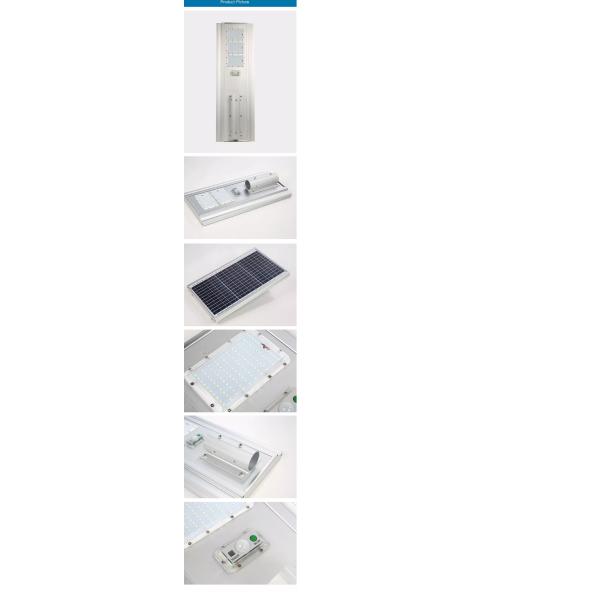 Energy Saving Commercial Solar Street Lights IP66 160 Lm/W 3.7 V Microwave Sensor