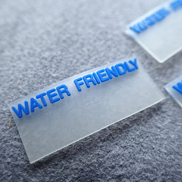 Прозрачный PVC логотипа 3D персонализировал ярлыки одежды