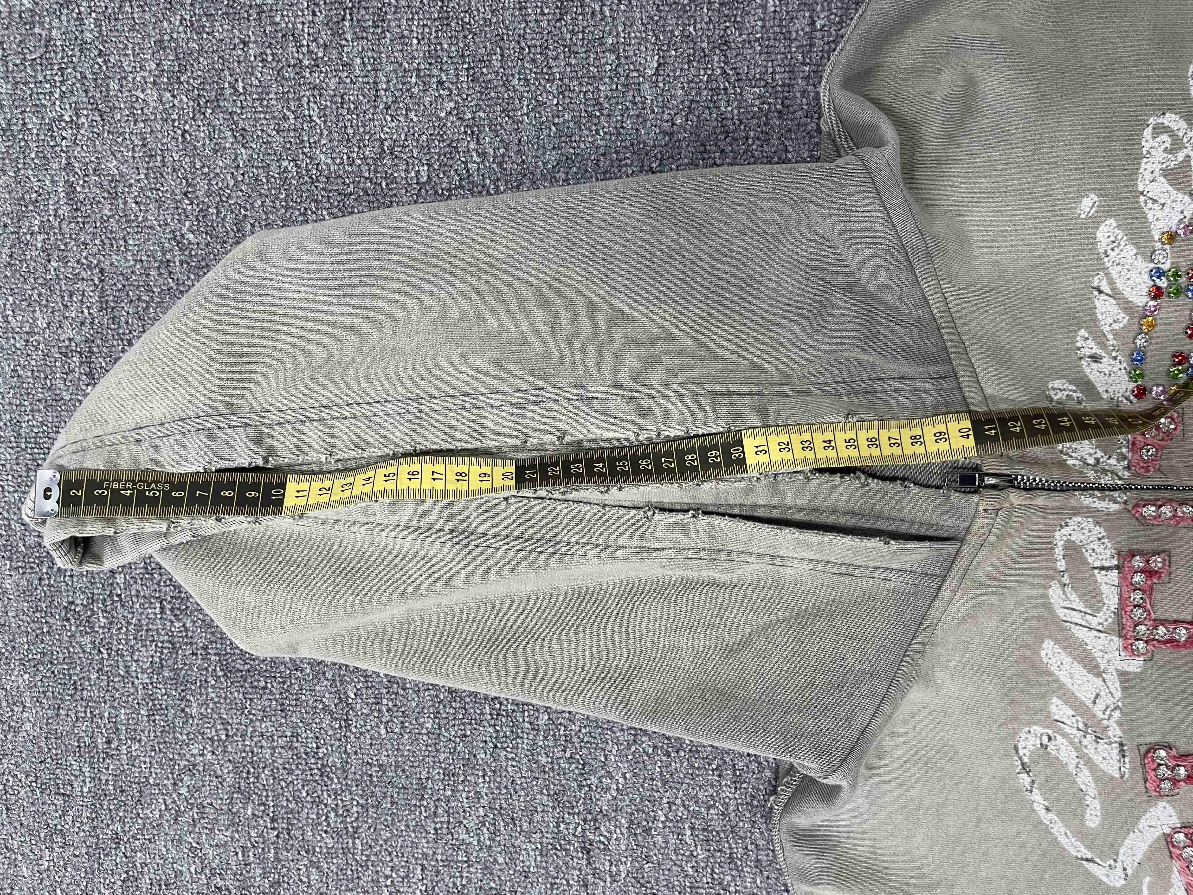 Custom Double Hood Zipper Vintage Acid Wash Applique Rhinestone Screen Print Frayed Distressed Highweight Quality Men's Hoodies