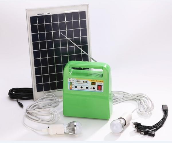 10W portable solar power lighting kits, with radio and MP3 function , mini 10W solar home system