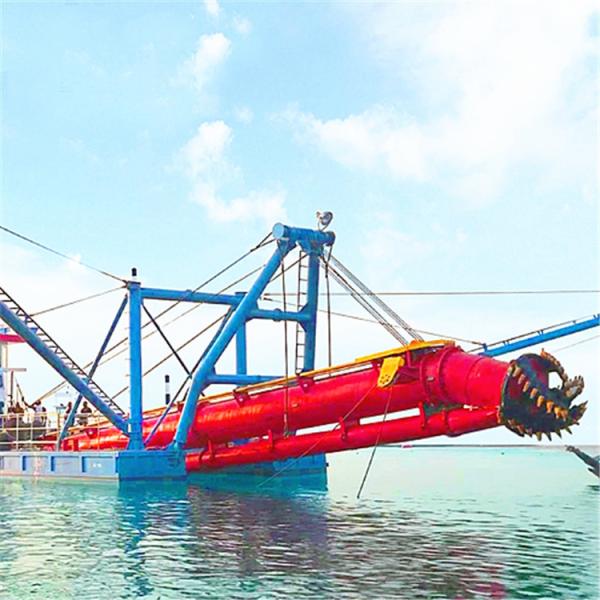 Spud Positioning Cutter Suction Dredger for Digging River Sand