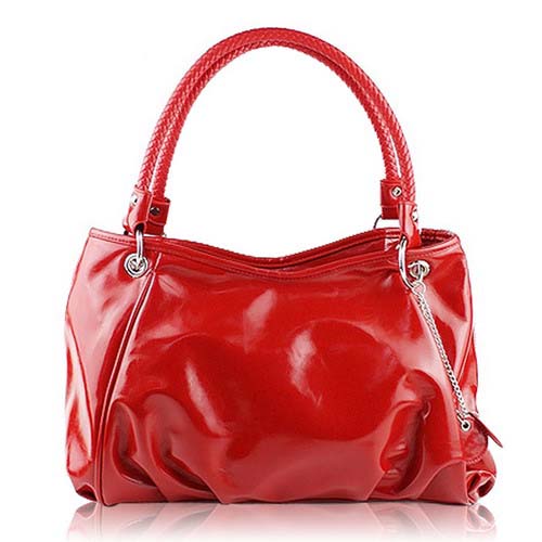 Red  PU Stylish designer Decorative Ladies Fashion Handbags