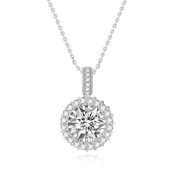 Luxury Design 18k Gold Lab-Grown Diamond Pendant White Diamond jewelry Big Diamond