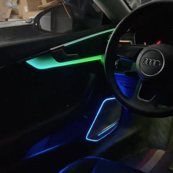 Two Doors Edition+Midrange Horn Cover 24 Lights Phantom Colored Ambient Light for Audi A5 (17-24)