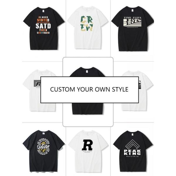 Custom Printed Cotton T-Shirts OEM ODM Anti-Shrink Needle Detection Plus Sizes