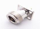 N Type RF Coaxial Connectors Flange Mount Solder Type , Female Jack Plug Connector