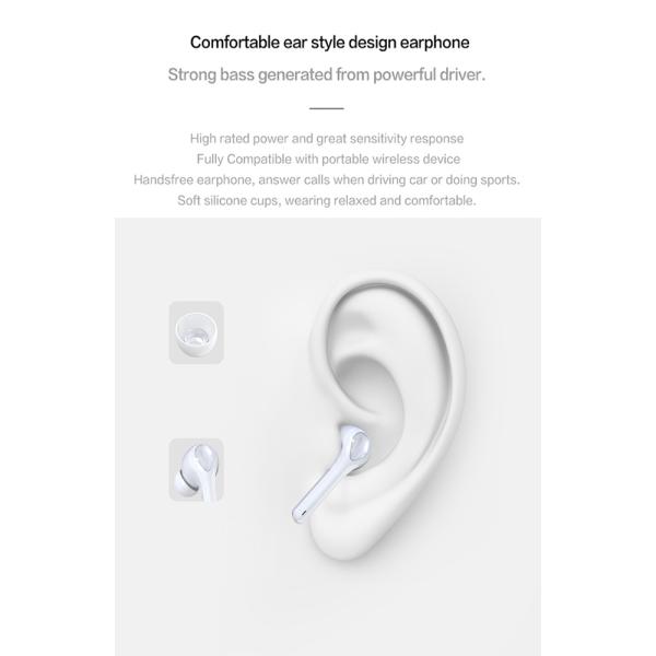 Handfree Sport Power Bank Earphones 60mAH True Wireless Stereo Earbuds