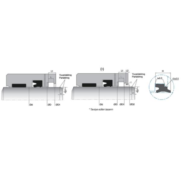Black NBR Hydraulic Cylinder Wiper Seal Elastomer Material