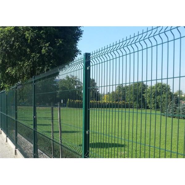 Зеленый покрытый Пвк сварил загородку ячеистой сети/3Д изогнутый ограждать ячеистой сети